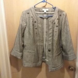 Coldwater creek glitz tweed jacket size 12 misses